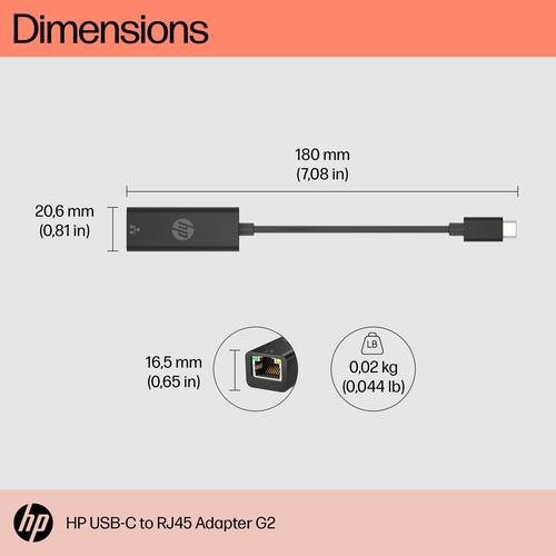 HP USB-C naar RJ45 adapter G2 - Image 5