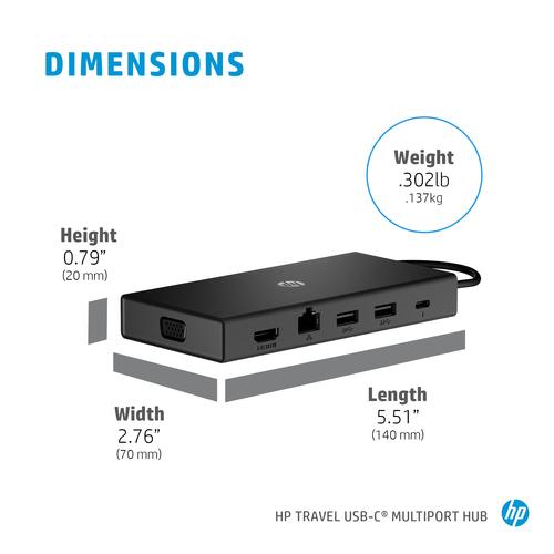 HP USB-C-reishub met meerdere poorten - Image 3