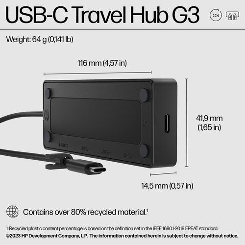 HP USB-C Travel Hub G3 - Image 2