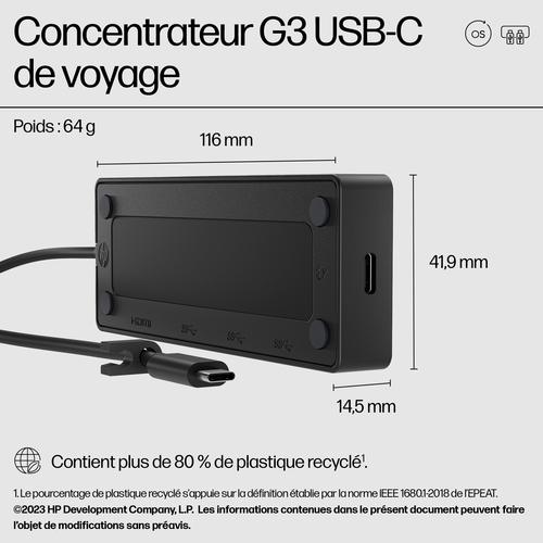 HP USB-C Travel Hub G3 - Image 4