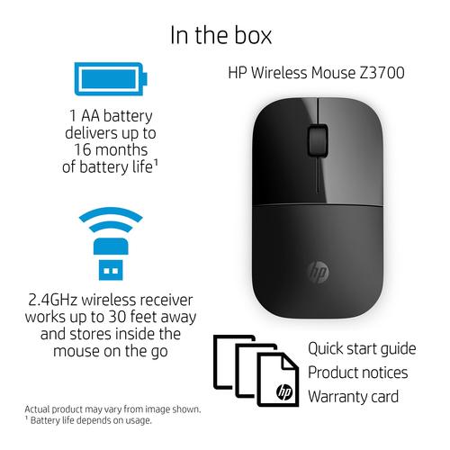 HP Z3700 zwarte draadloze muis - Image 4