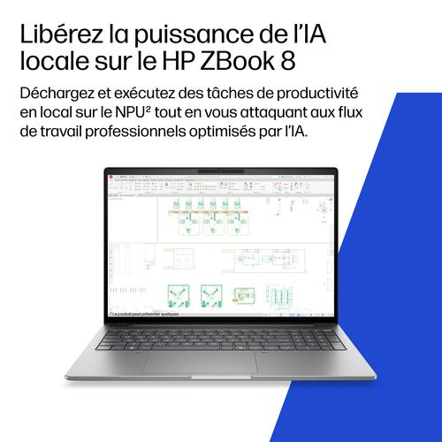 HP ZBook 8 G2i Wolf Pro Security Edition Copilot+ PC Intel Core Ultra 5 336H Mobiel werkstation 40,6 cm (16") WUXGA 24 GB DDR5-SDRAM 512 GB SSD NVIDIA RTX PRO 500 Blackwell Wi-Fi 7 (802.11be) Windows 11 Pro AI Workstation, AI PC Zilver - Image 5