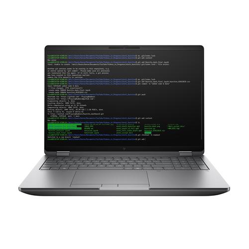 HP ZBook Fury G1i 16 Intel Core Ultra 7 255HX Mobiel werkstation 40,6 cm (16") WUXGA 16 GB DDR5-SDRAM 512 GB SSD NVIDIA RTX PRO 2000 Blackwell Wi-Fi 7 (802.11be) Windows 11 Pro AI Workstation, AI PC Zilver - Image 1