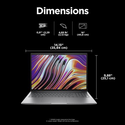 HP ZBook Power G11 A AMD Ryzen™ 7 8845HS Mobiel werkstation 40,6 cm (16") WUXGA 32 GB DDR5-SDRAM 1 TB SSD NVIDIA RTX A1000 Wi-Fi 6E (802.11ax) Windows 11 Pro AI Workstation, AI PC Grijs - Image 4