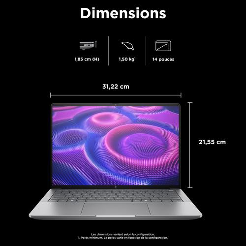 HP ZBook Ultra 14 G1a Copilot+ PC AMD Ryzen AI Max+ PRO 395 Mobiel werkstation 35,6 cm (14") Touchscreen 2.8K 64 GB LPDDR5x-SDRAM 1 TB SSD Wi-Fi 7 (802.11be) Windows 11 Pro AI Workstation, AI PC Zilver - Image 7