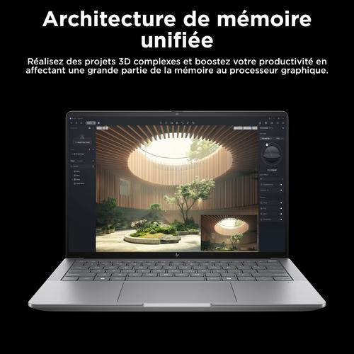 HP ZBook Ultra 14 G1a Copilot+ PC AMD Ryzen AI Max+ PRO 395 Mobiel werkstation 35,6 cm (14") Touchscreen 2.8K 64 GB LPDDR5x-SDRAM 1 TB SSD Wi-Fi 7 (802.11be) Windows 11 Pro AI Workstation, AI PC Zilver - Image 8