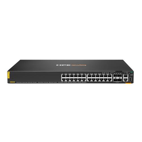HPE Aruba Networking CX 6200F 24G Class-4 PoE 4SFP+ 370W Switch Managed L3 Gigabit Ethernet (10/100/1000) Power over Ethernet (PoE) 1U