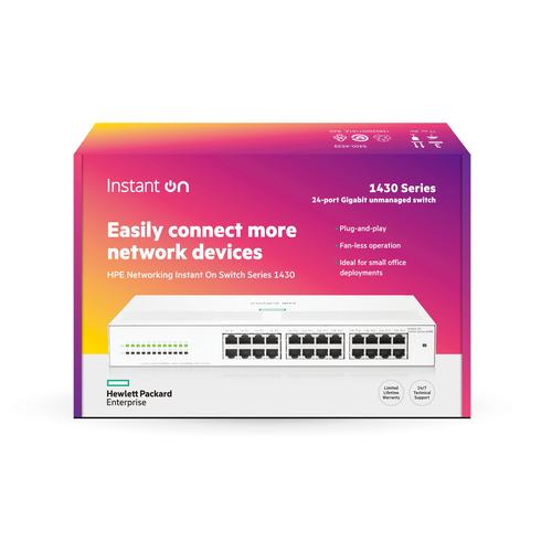 HPE Aruba Networking Networking Instant On Switch 24p Gigabit 1430 Unmanaged L2 Gigabit Ethernet (10/100/1000) 1U Wit - Image 2