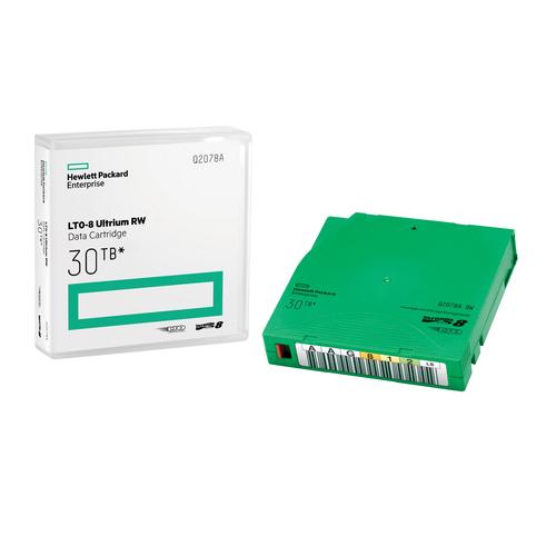 HPE LTO-8 Ultrium 30TB RW Non Custom Labeled Library Pack 20 Data Cartridges with Cases Lege gegevenscartridge 1,26 cm