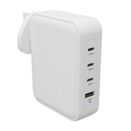 HYPER HJ1001WHWWGL oplader voor mobiele apparatuur Spelbesturingsapparaat, Mobiele telefoon, Netbook, Laptop, Smartphone, Tablet Wit AC Snel opladen Binnen