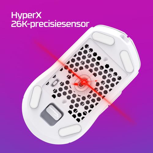 HyperX Pulsefire Haste 2 - draadloze gamingmuis (wit) - Image 3