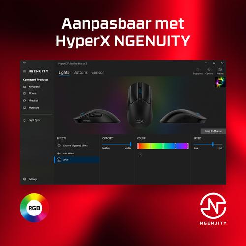 HyperX Pulsefire Haste 2 - gamingmuis (zwart) - Image 7