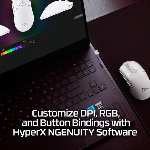 HyperX Pulsefire Haste 2 Mini - draadloze gamingmuis (wit) - Image 2