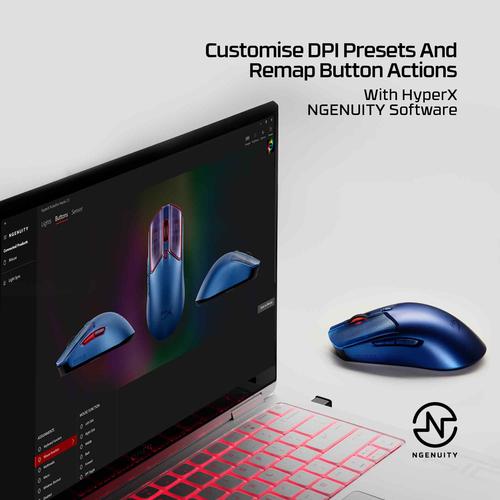 HyperX Pulsefire Haste 2 S Navy draadloze gamingmuis - Image 3