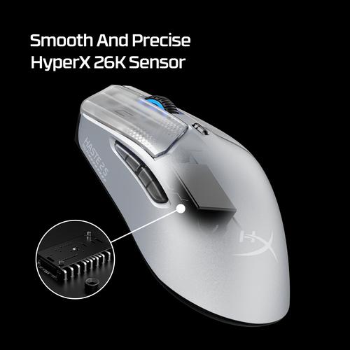 HyperX Pulsefire Haste 2 S Silver draadloze gamingmuis - Image 2