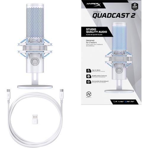 HyperX QuadCast 2 - USB-microfoon (Frost) - Image 2