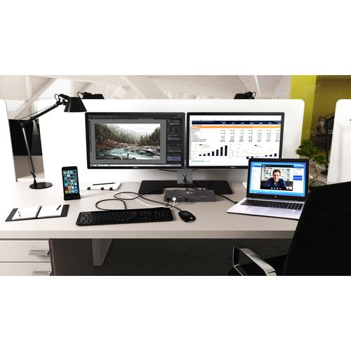 i-tec CADUAL4KDOCK laptop dock & poortreplicator Bedraad USB 3.2 Gen 1 (3.1 Gen 1) Type-C Zwart, Turkoois - Image 2