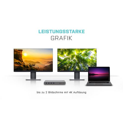 i-tec CADUAL4KDOCK laptop dock & poortreplicator Bedraad USB 3.2 Gen 1 (3.1 Gen 1) Type-C Zwart, Turkoois - Image 9