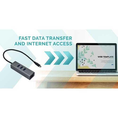 i-tec Metal USB-C HUB 3 Port + Gigabit Ethernet Adapter - Image 9