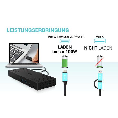 i-tec USB 3.0 / USB-C / Thunderbolt, 3x 4K Docking Station Gen 2 + Power Delivery 100W - Image 6
