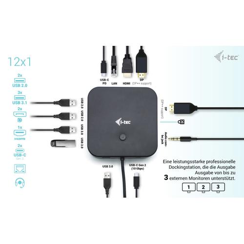 i-tec USB-C HDMI Dual DP Docking Station with Power Delivery 100 W - Image 5