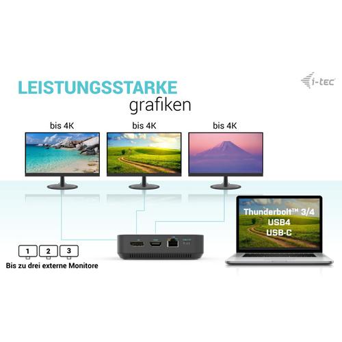 i-tec USB-C HDMI Dual DP Docking Station with Power Delivery 100 W - Image 6
