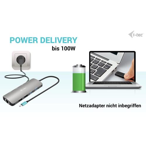 i-tec USB-C Metal Nano 2x Display Docking Station + Power Delivery 100 W - Image 3