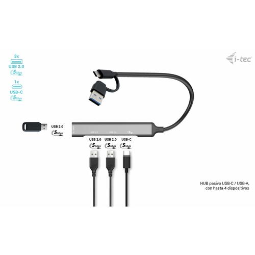 i-tec USB-C/USB-A Metal HUB 1x USB 3.0 + 3x USB 2.0 - Image 8