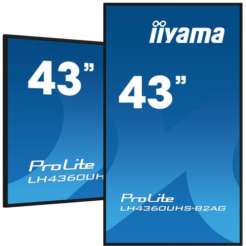 iiyama LH4360UHS-B2AG beeldkrant Digitaal A-kaart 108 cm (42.5") LED Wifi 500 cd/m² 4K Ultra HD Zwart Type processor Android 11 24/7 - Image 1