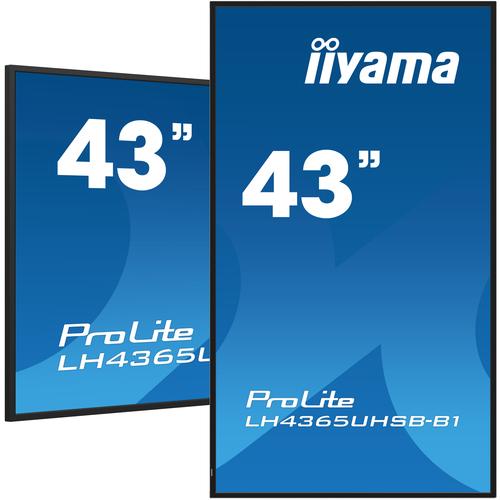 iiyama LH4365UHSB-B1 beeldkrant Kiosk-ontwerp 108 cm (42.5") LED Wifi 800 cd/m² 4K Ultra HD Zwart Type processor Android 11 24/7 - Image 1