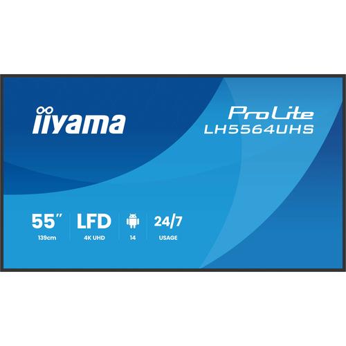 iiyama LH5564UHS-B1AG beeldkrant Digitale signage flatscreen 139,7 cm (55") Wifi 500 cd/m² 4K Ultra HD Zwart Type processor Android 24/7 - Image 8