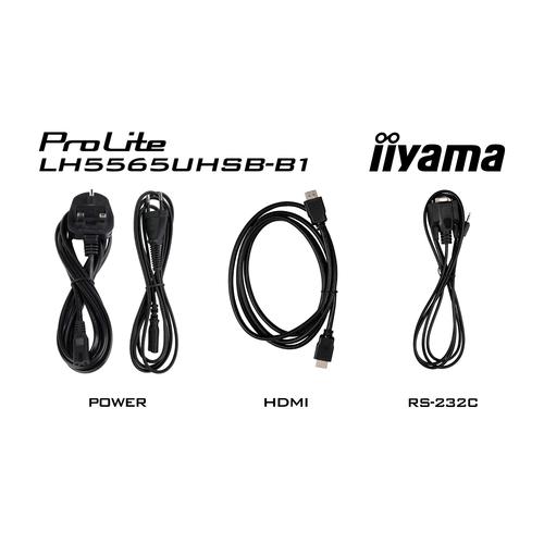 iiyama LH5565UHSB-B1 beeldkrant Kiosk-ontwerp 138,7 cm (54.6") LED Wifi 800 cd/m² 4K Ultra HD Zwart Type processor Android 11 24/7 - Image 9
