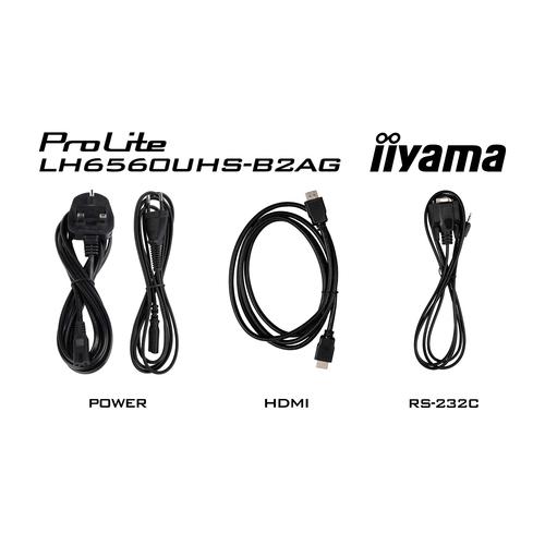 iiyama LH6560UHS-B2AG beeldkrant Digitaal A-kaart 163,8 cm (64.5") LED Wifi 500 cd/m² 4K Ultra HD Zwart Type processor Android 11 24/7 - Image 5