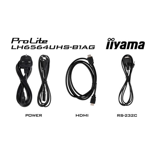 iiyama LH6564UHS-B1AG beeldkrant Digitale signage flatscreen 165,1 cm (65") Wifi 500 cd/m² 4K Ultra HD Zwart Type processor Android 24/7 - Image 7