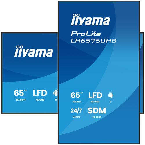 iiyama LH6575UHS-B2AG beeldkrant Digitale signage flatscreen 163,8 cm (64.5") LCD Wifi 500 cd/m² 4K Ultra HD Zwart Type processor Android 11 24/7 - Image 9