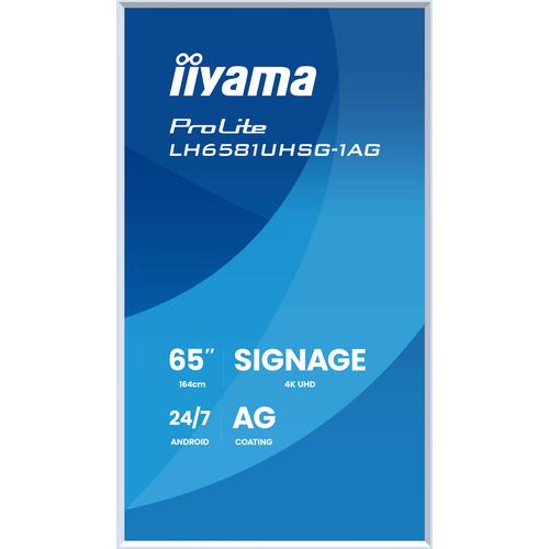 iiyama LH6581UHSG-1AG beeldkrant Digitale signage flatscreen 163,8 cm (64.5") Wifi 500 cd/m² 4K Ultra HD Wit Type processor Android 24/7 - Image 10