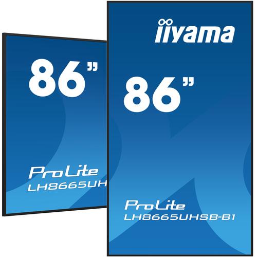 iiyama LH8665UHSB-B1 beeldkrant Kiosk-ontwerp 2,18 m (86") LED Wifi 800 cd/m² 4K Ultra HD Zwart Type processor Android 11 24/7 - Image 1
