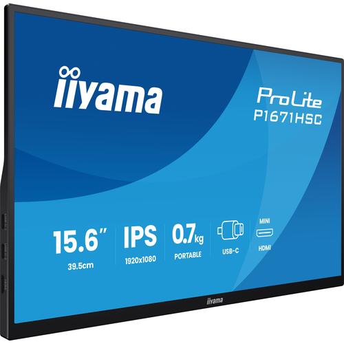 iiyama ProLite P1671HSC-B1 computer monitor 39,6 cm (15.6") 1920 x 1080 Pixels Full HD LED Zwart - Image 5