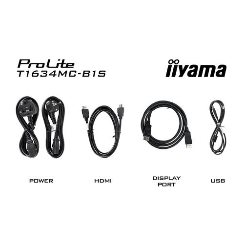 iiyama ProLite T1634MC-B1S computer monitor 39,6 cm (15.6") 1920 x 1080 Pixels Full HD LED Touchscreen Zwart - Image 2