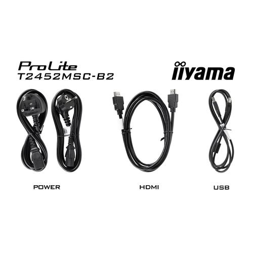 iiyama ProLite T2452MSC-B2 computer monitor 61 cm (24") 1920 x 1080 Pixels Full HD Touchscreen Zwart - Image 8