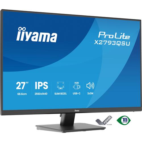 iiyama ProLite X2793QSU-B1 computer monitor 68,6 cm (27") 2560 x 1440 Pixels Quad HD LED Zwart - Image 1