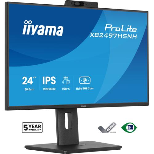 iiyama ProLite XB2497HSNH-B1 24IN IPS LCD 4MS 1920X1080 350CD/M2 HDMI/DP/USB 2 computer monitor 60,5 cm (23.8") 1920 x 1080 Pixels Full HD Zwart - Image 1