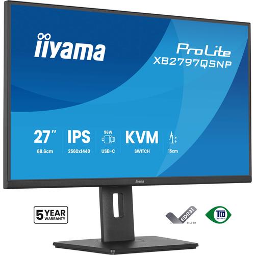 iiyama ProLite XB2797QSNP-B1 computer monitor 68,6 cm (27") 2560 x 1440 Pixels Quad HD LCD Zwart - Image 1