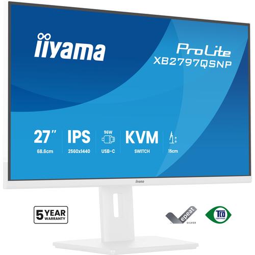 iiyama ProLite XB2797QSNP-W1 computer monitor 68,6 cm (27") 2560 x 1440 Pixels Quad HD LCD Wit - Image 1