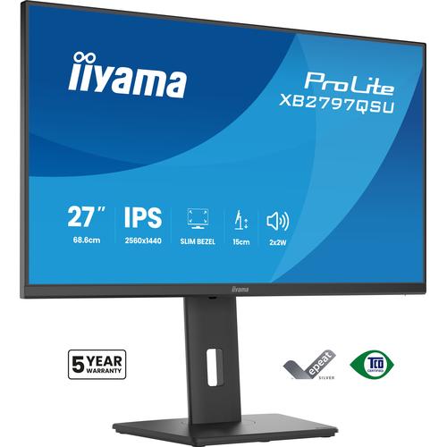 iiyama ProLite XB2797QSU-B1 computer monitor 68,6 cm (27") 2560 x 1440 Pixels Quad HD LED Zwart