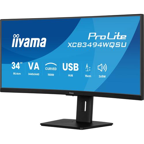 iiyama ProLite XCB3494WQSU-B1 computer monitor 86,4 cm (34") 3440 x 1440 Pixels UltraWide Quad HD LED Zwart - Image 9