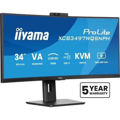 iiyama ProLite XCB3497WQSNPH-B1 computer monitor 86,4 cm (34") 3440 x 1440 Pixels UltraWide Quad HD LED Zwart - Image 1