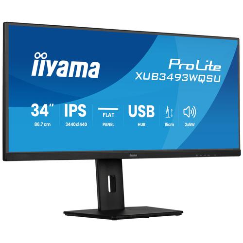 iiyama ProLite XUB3493WQSU-B6 computer monitor 86,4 cm (34") 3440 x 1440 Pixels UltraWide Quad HD LED Zwart - Image 1