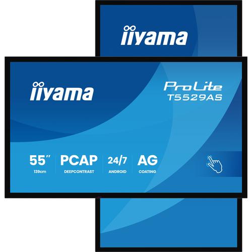iiyama T5529AS-B1AG computer monitor 138,7 cm (54.6") 3840 x 2160 Pixels 4K Ultra HD LED Touchscreen Zwart - Image 1