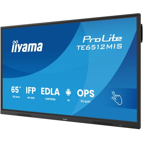 iiyama TE6512MIS-B4AG beeldkrant Interactief flatscreen 165,1 cm (65") LCD Wifi 400 cd/m² 4K Ultra HD Zwart Touchscreen Type processor Android 24/7 - Image 3